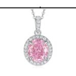 Rose Pink Floral Pendant Necklace – CP074