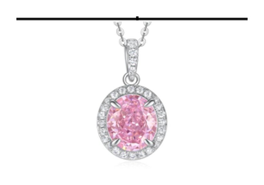 Rose Pink Floral Pendant Necklace – CP074