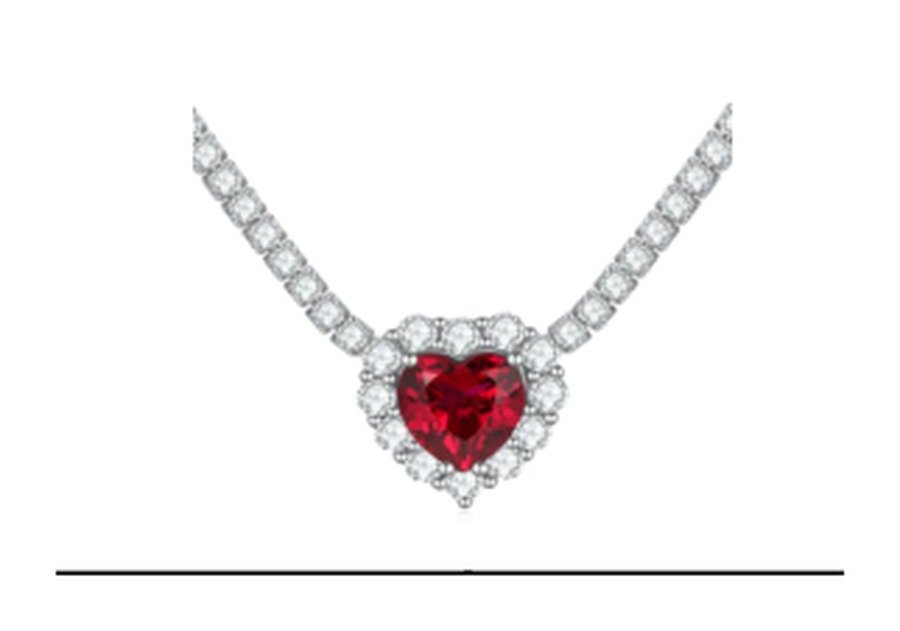CP080 Ruby Red Pendant Necklace – CP080 - Image 1