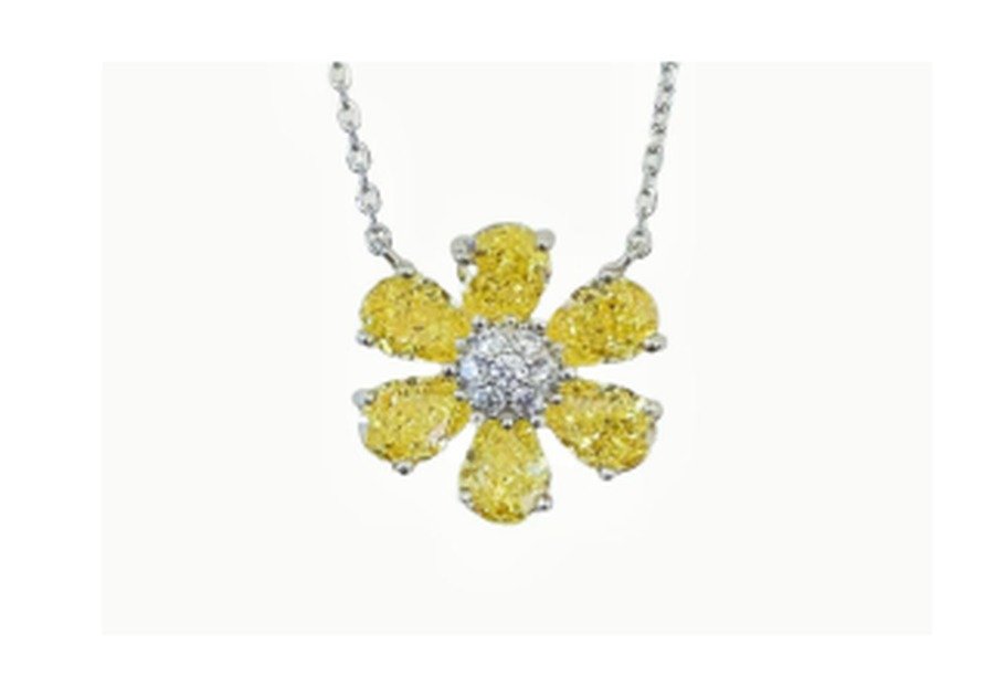 CP081 Champagne Yellow Pendant Necklace – CP081 - Image 1