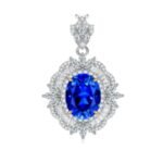 Sapphire Blue Pendant Necklace – CP085