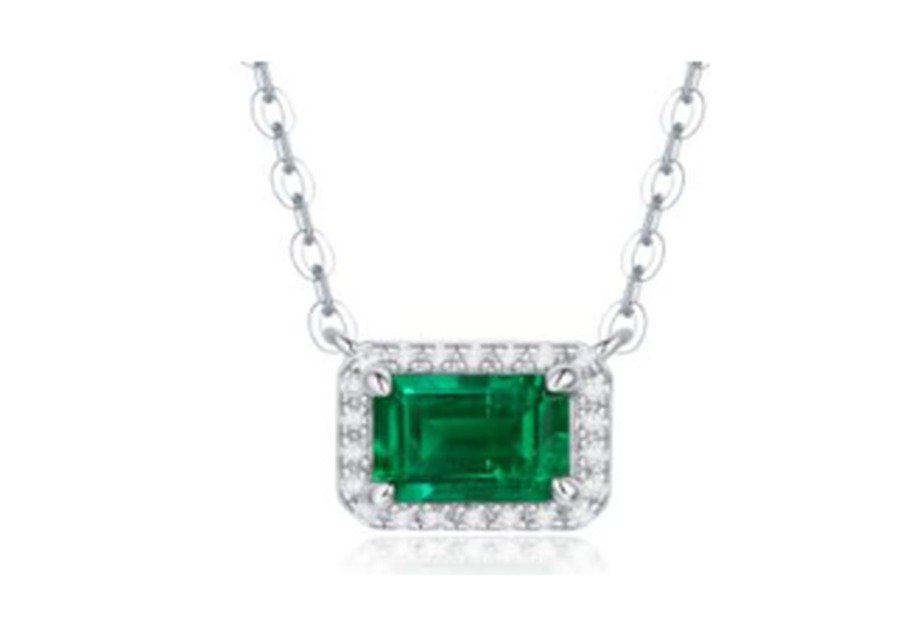 CP090 Emerald Green Pendant Necklace – CP090 - Image 1