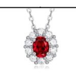 Ruby Red Romantic Pendant Necklace – CP093