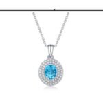 Sapphire Blue Pendant Necklace – CP095