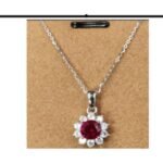 Sapphire Blue Pendant Necklace – CP097