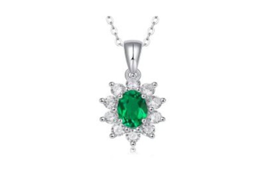 CP101 Emerald Green Pendant Necklace – CP101 - Image 1