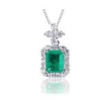 Emerald Green Pendant Necklace – CP102