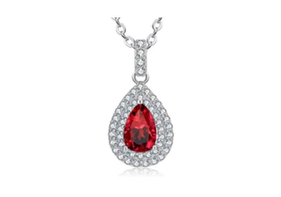 Ruby Red Romantic Pendant Necklace – CP104