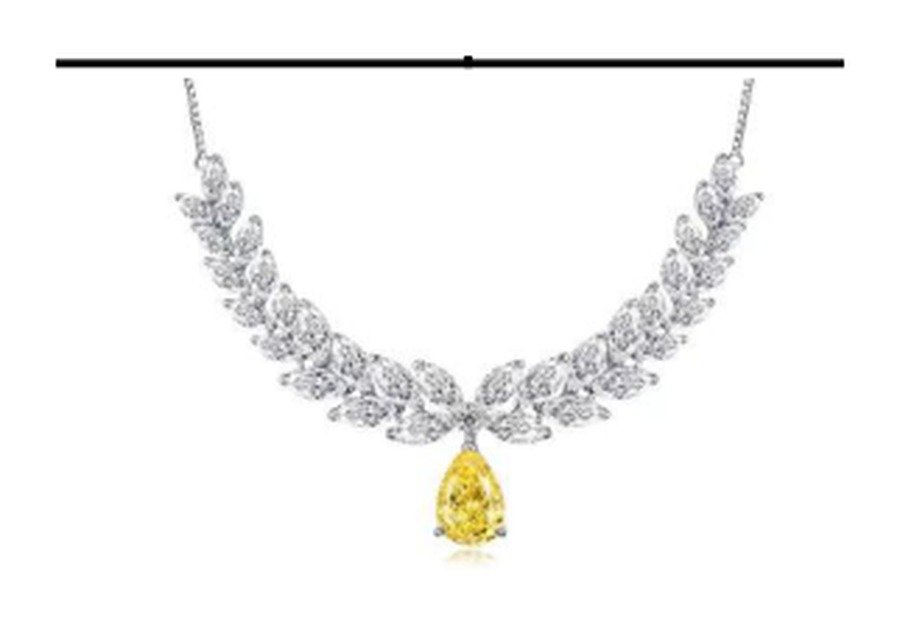 Champagne Yellow Sparkle Necklace – CP111
