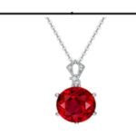 Ruby Red Pendant Necklace – CP112
