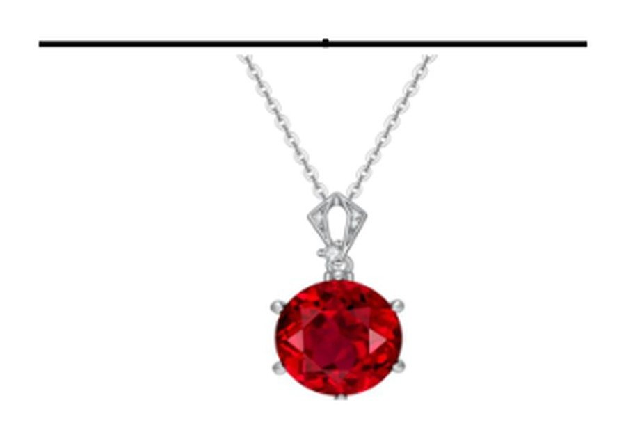 Ruby Red Pendant Necklace – CP112