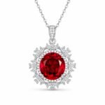 Ruby Red Pendant Necklace – CP116