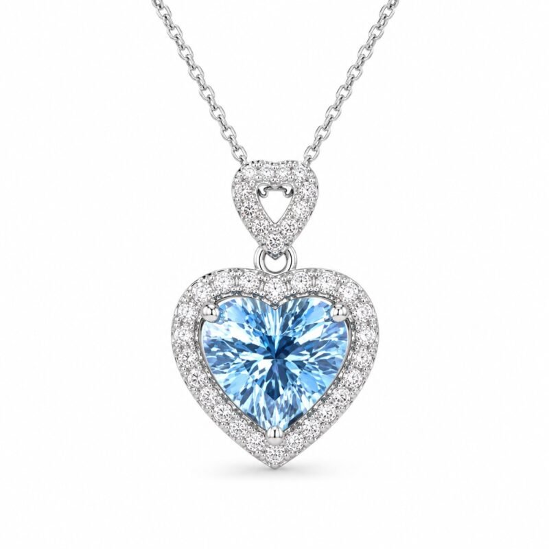 Sapphire Blue Pendant Necklace – CP122