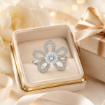 Blooming Petal Moissanite Flower Ring - Image 6
