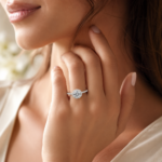 Classic Halo Moissanite Engagement Ring - Image 2