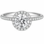 Classic Halo Moissanite Engagement Ring