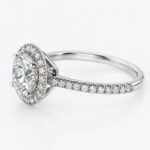 Classic Halo Moissanite Engagement Ring - Image 3