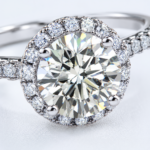 Classic Halo Moissanite Engagement Ring - Image 5