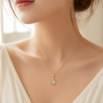 Hexagon Moissanite Pendant Necklace - Image 2