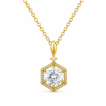 Hexagon Moissanite Pendant Necklace