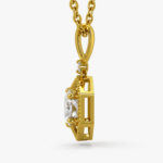 Hexagon Moissanite Pendant Necklace - Image 3
