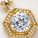 Hexagon Moissanite Pendant Necklace - Image 5