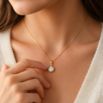 Hexagon Moissanite Pendant Necklace - Image 4