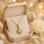 Hexagon Moissanite Pendant Necklace - Image 6