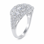 Twisted Moissanite Pavé Silver Ring - Image 3