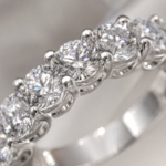 Three Stone Moissanite Leaf Ring - Image 3