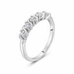 Five Stone Moissanite Band Ring - Image 4