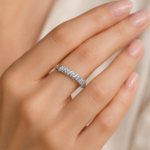 Five Stone Moissanite Band Ring - Image 6