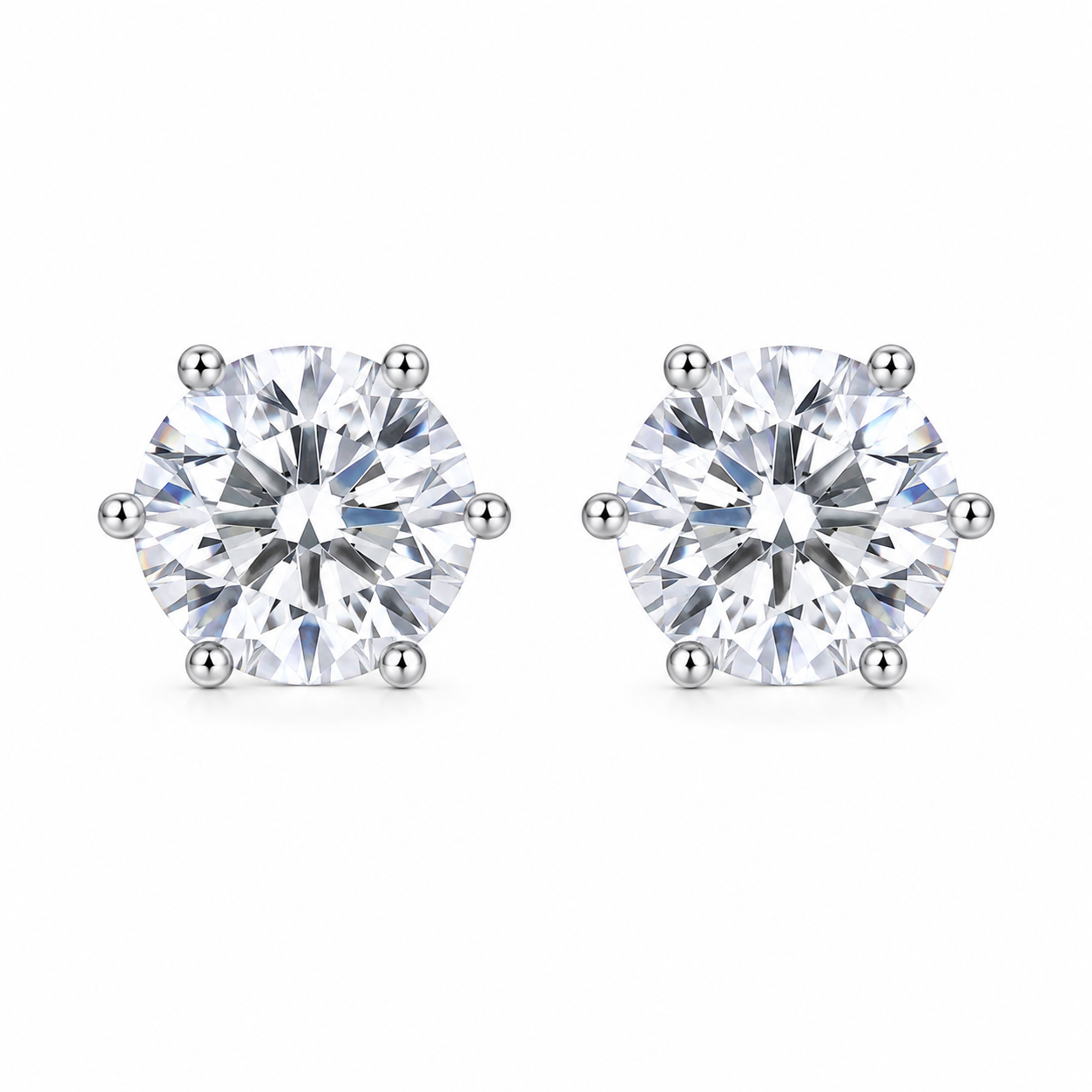 ChatGPT Image 2026年6月11日 15_07_51 (2) Classic Round Moissanite Stud Earrings - Image 1