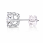 Classic Round Moissanite Stud Earrings - Image 4