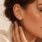Classic Round Moissanite Stud Earrings - Image 5