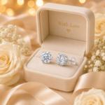 Classic Round Moissanite Stud Earrings - Image 6