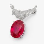 Ruby Red Luxury Brooch – CX003 - Image 3