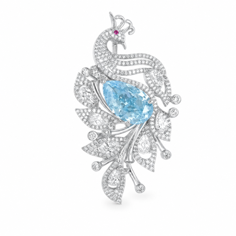 Sapphire Blue Luxury Brooch – CX002