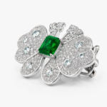 Emerald Green Luxury Brooch – CX001 - Image 3