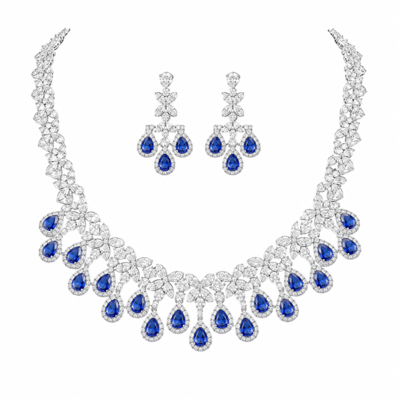 Sapphire Blue Luxury Jewelry Set – CT014