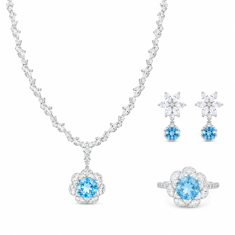 Sapphire Blue Luxury Jewelry Set – CT011