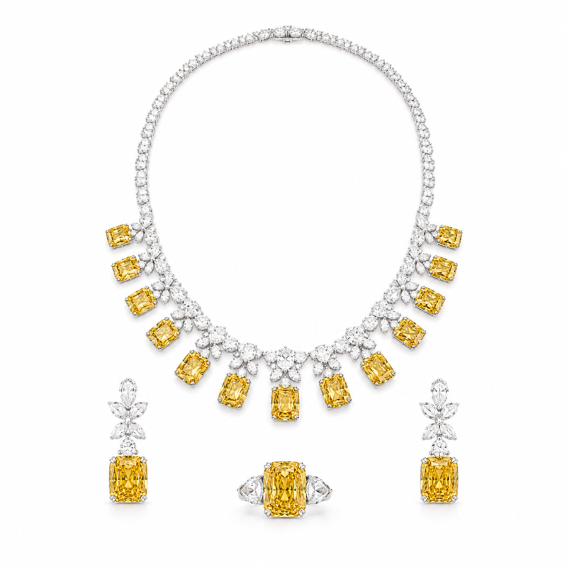 Champagne Yellow Luxury Jewelry Set – CT010
