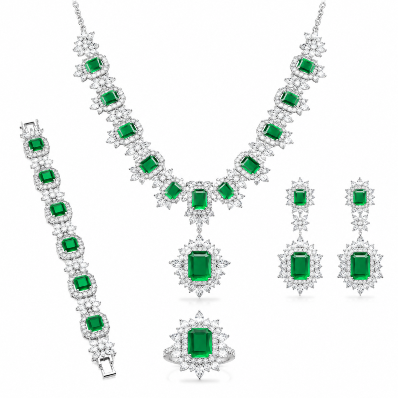 Emerald Green Luxury Jewelry Set – CT004