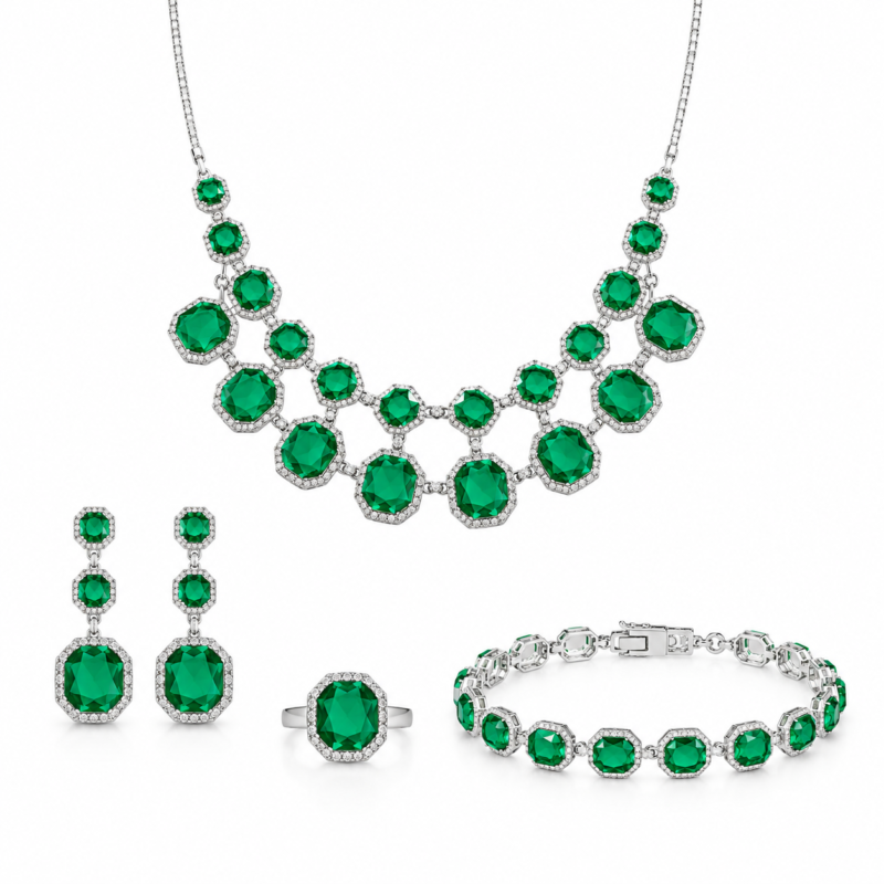 Emerald Green Luxury Jewelry Set – CT001