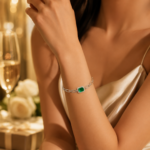 Emerald Green Gemstone Bracelet – CS029 - Image 2