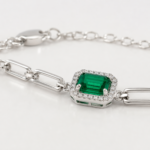 Emerald Green Gemstone Bracelet – CS029 - Image 3