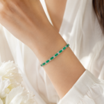 Emerald Green Tennis Bracelet – CS018 - Image 2