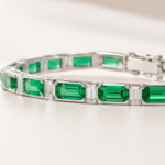 Emerald Green Tennis Bracelet – CS018 - Image 3