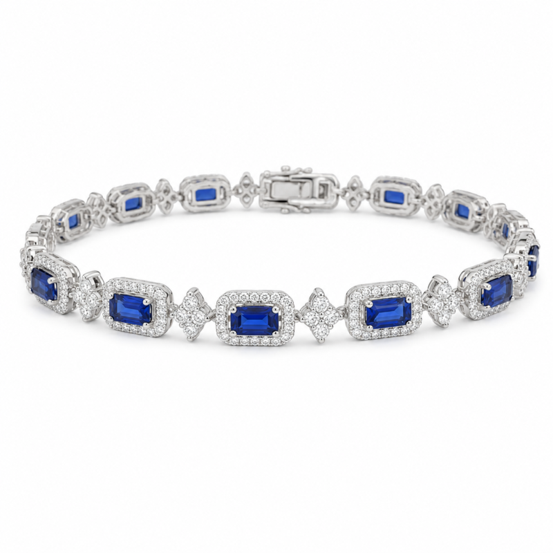 Sapphire Blue Tennis Bracelet – CS017