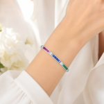 Emerald Green Tennis Bracelet – CS015 - Image 2